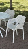 Beyaz Royal 4 Adet Sandalye Koltuk Rahatlığı A Plus Yeni Sezon Rattan Bahçe Teras Balkon sandalyesi - 2