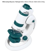 TechTic Dijital Mikroskop Seti 60-180x Büyütme El Mini Eğitici Çocuk Mikroskobu 21 Parça Eğitici Set - 9