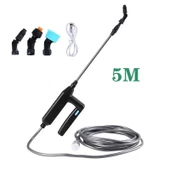 TechTic Elektrikli Yüksek Basınçlı Su Tabancası Bahçe Püskürtücü 5M Hortum 3 Nozul Araç Yıkama 7.4v thumbnail 6