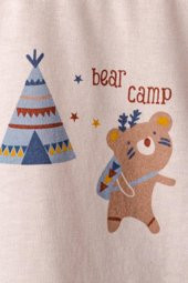 Andywawa Bear Camp Erkek Bebek Mavi Tshirt AC21081 - 2