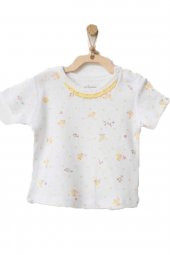 Andywawa Kız Bebek Civciv Desenli Beyaz Tshirt  AC21577 - 3