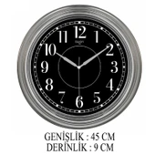 Dekoratif Duvar Saati Gri Renk 45 CM thumbnail 3