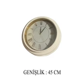 Dekoratif Duvar Saati Krem Renk 45 CM thumbnail 2
