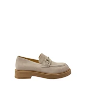 Disparita 257002 Hakiki Deri Loafer Kadın Ayakkabı Metal Tokalı - 1