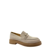 Disparita 257002 Hakiki Deri Loafer Kadın Ayakkabı Metal Tokalı - 2