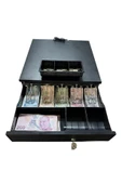 YAZARKASA BAĞLANTILI PARA ÇEKMECESİ-MANÜEL AÇILABİLEN-5 BÖLÜMLÜ-GİZLİ BÖLMELİ-40,5x42x11cm - 1