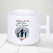 Babalar Günün Kutlu Olsun Canım Babam Baskılı Babalar Günü T Kupa Bardak -1 thumbnail 1