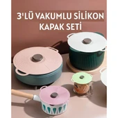 3'lü Vakumlu Silikon Kapak Seti - 1