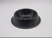 Siyah Çelik Kedi Köpek Mama-Su Kabı 16 Cm - 1