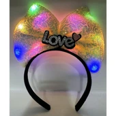 Led Işıklı Love Yazılı Fiyonk Taç - 1