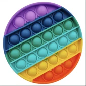 Pop It Duyusal Zihinsel Oyuncak ( Rainbow Renk, Yuvarlak ) - 2
