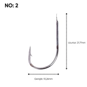 Olta İğnesi - Fishack 505 - No: 2  (1000'li Paket) - 3