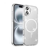 ​Apple iPhone 16 Kılıf M-safe Şarj Özellikli Parlayan Simli Saydam Renkli Zore Maris Kapak - 1