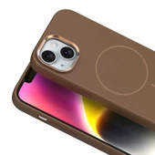 Apple iPhone 14 Kılıf M-Safe Şarj Özellikli Metal Kamera Çerçeveli Zore Edi Silikon Kapak - 10