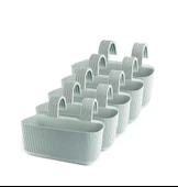 Omnipazar KRS-249 Plastik Pera Askılı Balkon Saksı 3.2 Lt Yeşil 5 Adet thumbnail 1