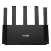 Everest EWR-X3000MBPS-V1 X3000mbps Dualband 5*6Dbi 1 Wan Port + 3 Lan Port Wi-Fi 6 Wisp+Ap+Repeater Destekli Kablosuz Wifi Router - 1