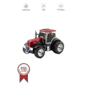 D42 Kırmızı Traktör Tasarım Usb/fm Radyo Bluetooth Hoparlör Speaker - 1