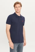 Erkek Regular Fit Polo T-shirt Navy Navy L thumbnail 5