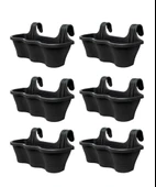 Omnipazar SO-TOM5 Tombik Askılı Balkon Saksı 10 Lt Antrasit 6 Adet thumbnail 1