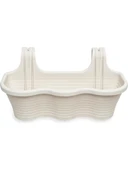 Omnipazar SO-TOM5 Tombik Askılı Balkon Saksı 10 Lt Kirli Beyaz 6 Adet thumbnail 4