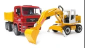 Bruder Oyuncak Man Damperli Kamyon Veliebherr Ekskavatör Br02751 - 1