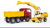 Bruder Oyuncak Man Damperli Kamyon Veliebherr Ekskavatör Br02751 - 2
