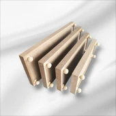 Ahşap boyanabilir ayaklı dikdörtgen 4'lü sunumluk-tepsi takımı thumbnail 5