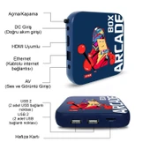 Retro Arcade Oyun Konsolu PS1/PSP/N64-4K HD Destekli Mavi Renk Nostaljik Oyun Keyfi - 3