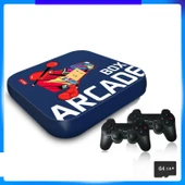 Retro Arcade Oyun Konsolu PS1/PSP/N64-4K HD Destekli Mavi Renk Nostaljik Oyun Keyfi - 1