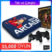 Retro Arcade Oyun Konsolu PS1/PSP/N64-4K HD Destekli Mavi Renk Nostaljik Oyun Keyfi - 4