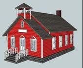 Byr Bir Oda Okul Evi Ölçeklendirin (Sadece Plastik Aparattır!!!) 3D - 3