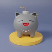 Byr SSRB - Hololive Shishiro Botan Maskotu (Sadece Plastik Aparattır!!!) 3D - 1