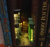 Byr Kitap Nook Diagon Alley Harry Potter (Sadece Plastik Aparattır!!!) 3D - 1