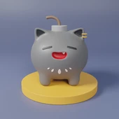 Byr SSRB - Hololive Shishiro Botan Maskotu (Sadece Plastik Aparattır!!!) 3D - 4