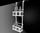 Byr Cam duş duvar sepeti/şampuan şişeleri ve diğer ürünler için raf. (Sadece Plastik Aparattır!!!) 3D - 4