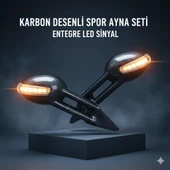 Space Sinyalli M3 Tipi Ayna - Siyah-Karbon-Krom (Takım) thumbnail 1