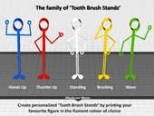 Byr 'Diş fırçası standı' ... fansız ayakta duran diş fırçası tutucular! (Sadece Plastik Aparattır!!!) 3D - 3