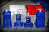 Byr LED TARDIS Küpe (Sadece Plastik Aparattır!!!) 3D - 3