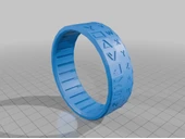 Byr Aurebesh kod çözücü halkası/bilezik (Sadece Plastik Aparattır!!!) 3D thumbnail 5