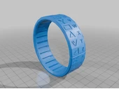 Byr Aurebesh kod çözücü halkası/bilezik (Sadece Plastik Aparattır!!!) 3D thumbnail 4