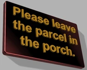 Byr Lütfen parselinizi sundurma tabelasında bırakın v2 (Sadece Plastik Aparattır!!!) 3D - 2