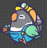 Byr Mavi maske kuşu (Sadece Plastik Aparattır!!!) 3D thumbnail 3