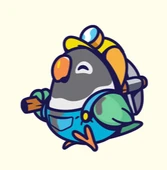 Byr Mavi maske kuşu (Sadece Plastik Aparattır!!!) 3D thumbnail 1