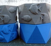 Byr Altıgen antiprizma kaseleri (Sadece Plastik Aparattır!!!) 3D - 3