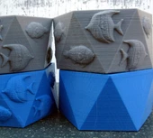 Byr Altıgen antiprizma kaseleri (Sadece Plastik Aparattır!!!) 3D - 1