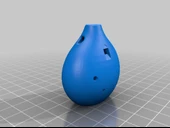 Byr Kolay baskı 6 delikli kolye ocarina süslemesi (Sadece Plastik Aparattır!!!) 3D - 3