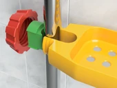 Byr Şampuan ve sabun için ekstra uzun duş rafı (Sadece Plastik Aparattır!!!) 3D - 4
