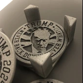 Byr Trump İçecek bardak altlıkları (Sadece Plastik Aparattır!!!) 3D - 3