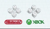 Byr PS4 / PS3 - NINTENDO XBOX DÜĞMESİ (Sadece Plastik Aparattır!!!) 3D - 1