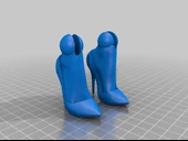 Byr Bjd stilettos yüksek topuklu ayakkabılar (Sadece Plastik Aparattır!!!) 3D - 3